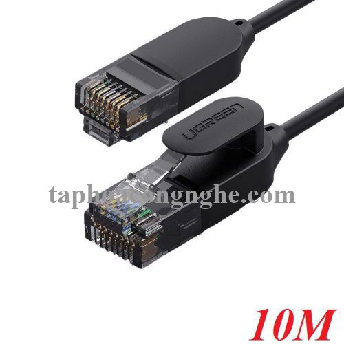 Ugreen 70656 10M 10Gbps 500MHz cat6a màu đen siêu mỏng OD2.8mm cáp mạng Utp LAN Ethernet toàn đồng NW122 30070656
